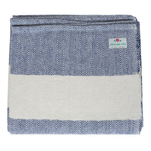 Handwoven Herringbone Organic Cotton Blanket for Yoga and Meditation