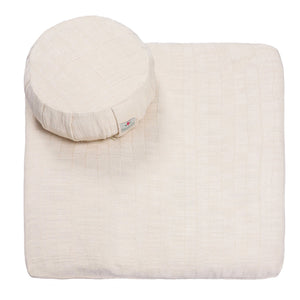 Combo Set of Zabuton Meditation Mat and a Zafu Meditation Cushion