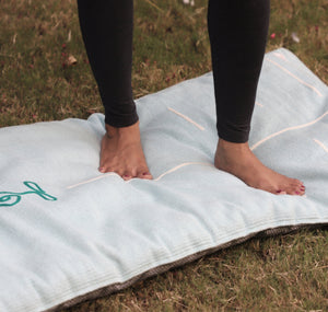 Restorative Organic Cotton Yoga Mat â€“ 2-in-1 Multifunctional Mat for Joint & Knee Support