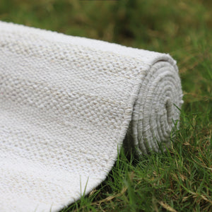 Handwoven Organic Cotton Yoga Mat, Extra Long Non-Slip, Eco-Friendly Meditation Rug, Handmade in India