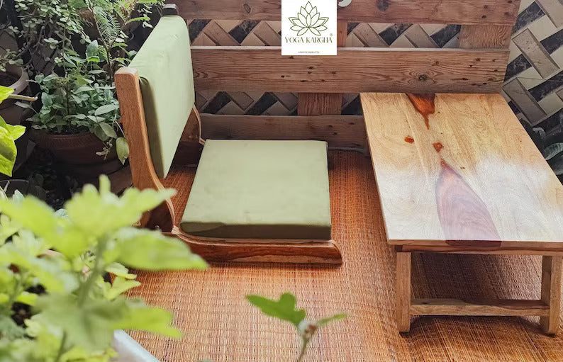 Wooden Meditation Chair, Altar Table, Laptop Table