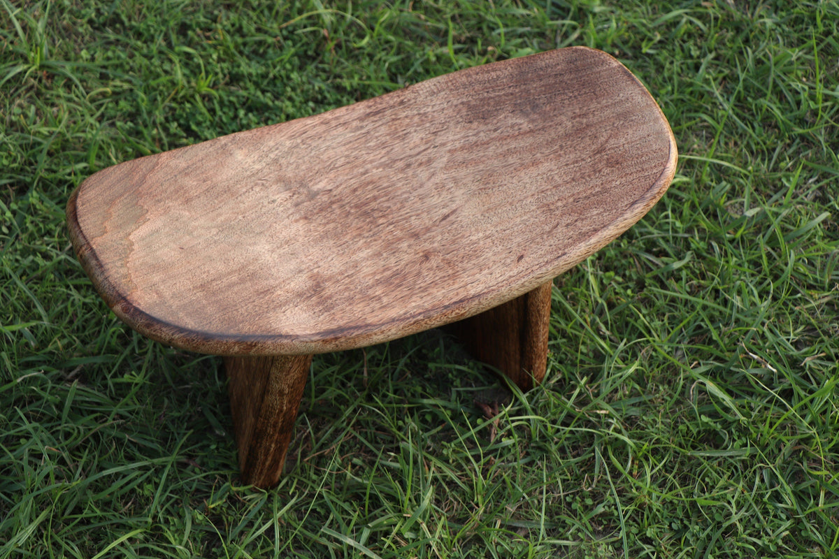 Handcrafted Mango Wood Foldable &amp; Portable Meditation Bench - Pi style