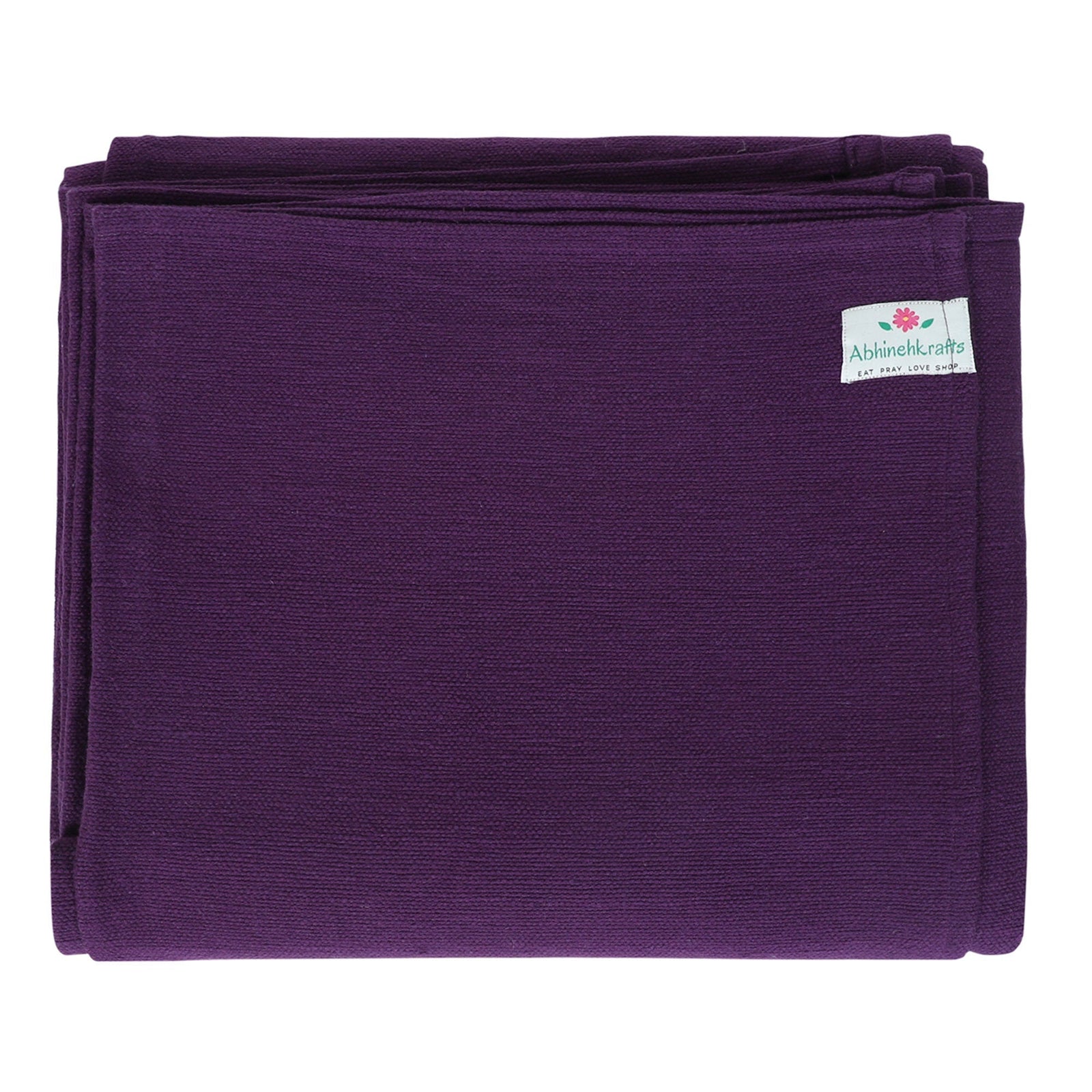 Handwoven/Hand-spun Organic Cotton Blankets for Yoga, Meditation & Home - Deep Solids - Color Options