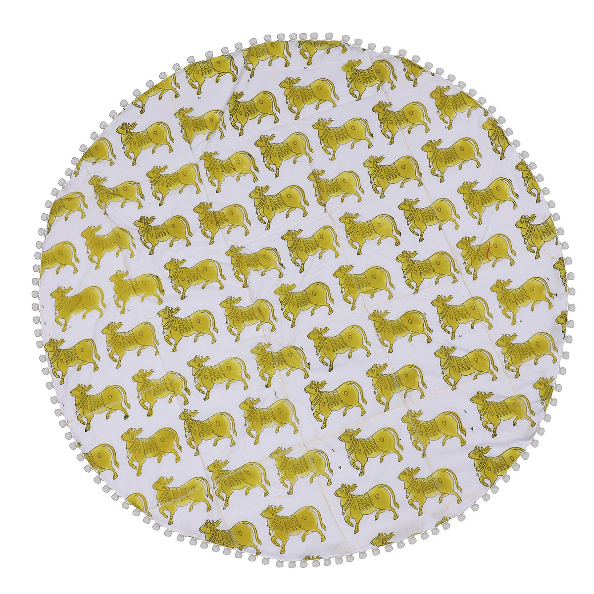 Kids Yoga Mat Round | Organic Cotton Play Mat for Toddlers | Baby Floor Mat | Montessori Play Rug | Nursery Decor | Gift for Kids