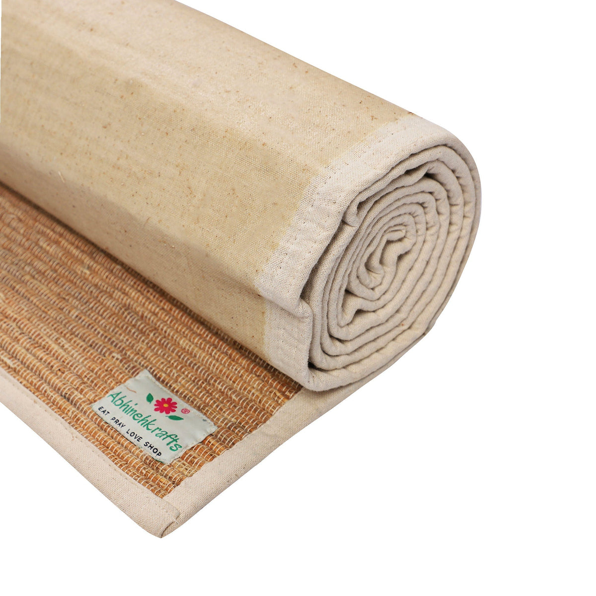 Premium Natural Vetiver Fiber Aromatic Mat for Meditation &amp; Relaxation - Handwoven in India